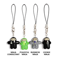 Squibbles Ink x Shawnimals Ninjatown Zipper Charm - Choose Your Favorite - Thumbnail 2