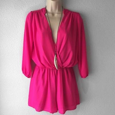 Hot pink romper