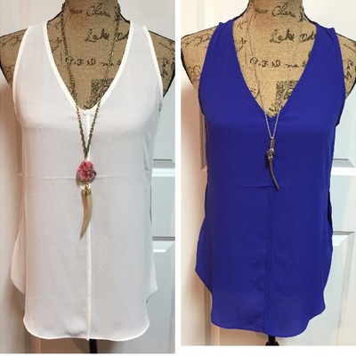 V-neck hi-lo tank - Thumbnail 5