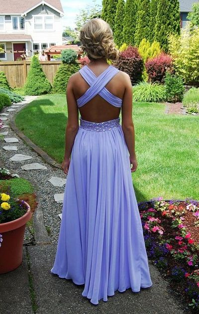 High Quality Exquisite Beaded Sexy Backless long chiffon bridesmaid dress/Floor Length Prom Dress