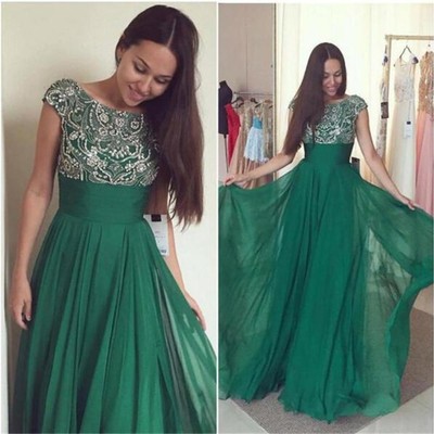 Floor length chiffon evening dresses prom dresses pst0175