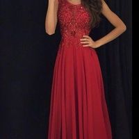 Burgundy Graduation Party Dresses Prom Gowns pst0180 - Thumbnail 1