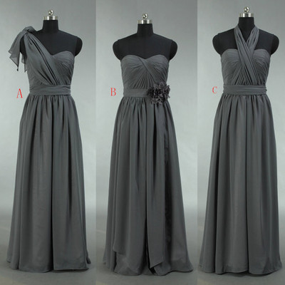 Mismatched floor length bridesmaid dresses pst0258