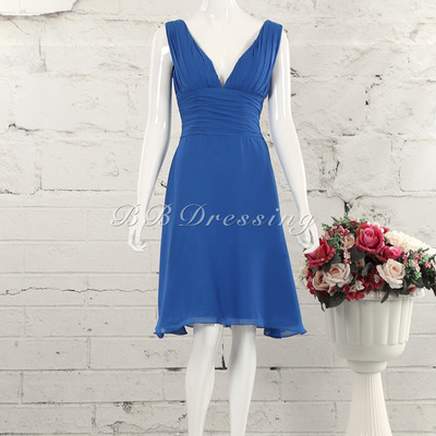 Bbdressing knee length bridesmaid dress with pleated waist detail bb0029