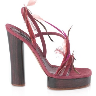 Marc jacobs suede and feather heels