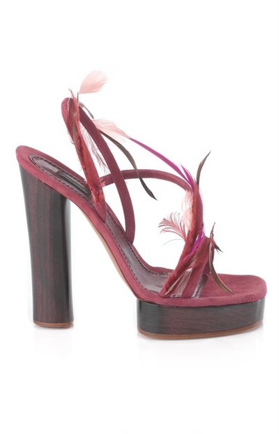 Marc jacobs suede and feather heels