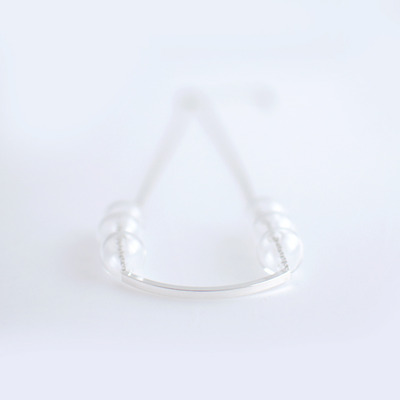 Sterling silver bar glass necklace nl1085