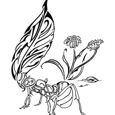 Original art: tribal ant