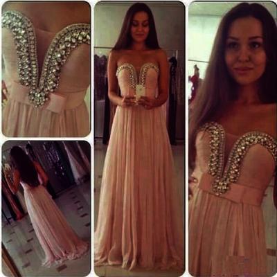 V-neck prom dress,prom dress, simple prom dress,floor length prom dress, a-line prom dress, tulle prom dress, bowknot prom dress,pd160105 - Thumbnail 2