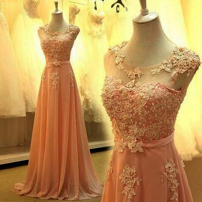 Long prom dress,cheap prom dress,appliques prom dress,lovely sweetheart prom gown,chiffon prom dress,pd160111 - Thumbnail 5