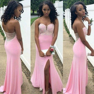 Sexy prom dresses pink color pst0304