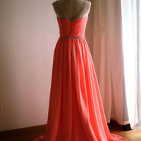 Cute prom dress，cheap prom dress.crystal prom dress，charming prom dress，sweetheart prom dress，Chiffon prom dress，PD160117 - Thumbnail 1