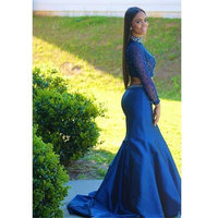 Sexy Royal Blue Prom Dresses Two Piece pst0282 - Thumbnail 1