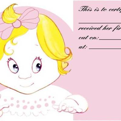 Baby's first haircut (girl) 40g1