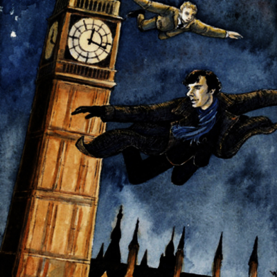 Sherlock artprint: "flying"