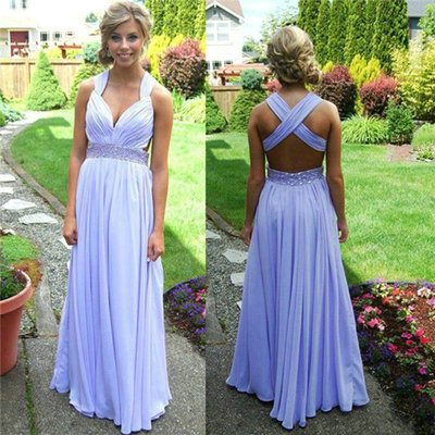 Chiffon Prom Dresses Floor Length pst0360