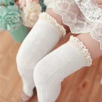 Crochet lace thigh high stockings - Thumbnail 3