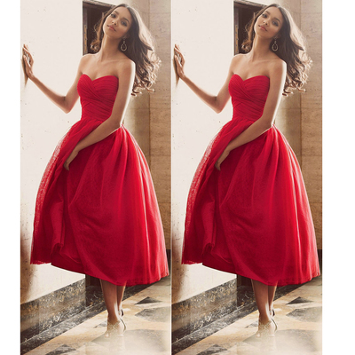 Red short prom dresses pst0354