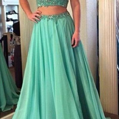 Prom dresses ,prom gowns ,high collar two pieces prom dresses ,long prom dress ,long prom gowns ,graduation dresses ,homecoming dress,pd160147 - Thumbnail 3