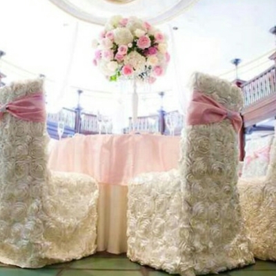 Rental: rosette chair cover