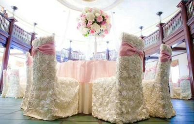 Rental: Rosette Chair Cover