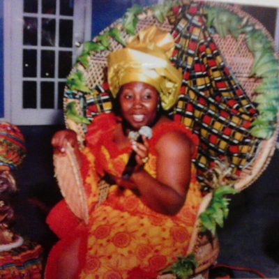 African bridal chair & centerpiece