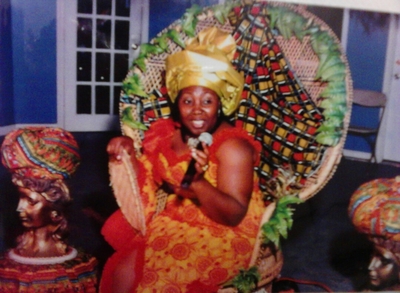 African Bridal Chair & Centerpiece