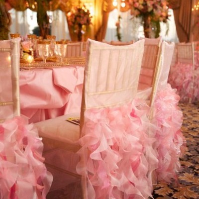 Ruffled chiavari chair covers 