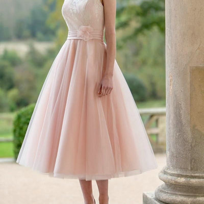 Knee bridesmaid dresses floor length pst418