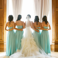 Long Bridesmaid Dress, blue Bridesmaid Dress, handmade Bridesmaid Dress, strapless bridesmaid dress, chiffon Bridesmaid Dress, BD15587 - Thumbnail 1