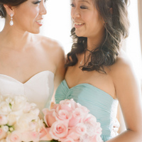 Long Bridesmaid Dress, blue Bridesmaid Dress, handmade Bridesmaid Dress, strapless bridesmaid dress, chiffon Bridesmaid Dress, BD15587 - Thumbnail 2