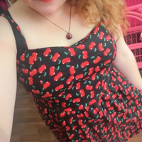 Kawaii Sweet Cherries Pattern Vest Dress SP165413 - Thumbnail 2