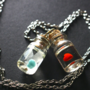 Legend of Zelda Fairy (Glows in the dark) and heart in a bottle Necklace-1