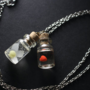 Legend of Zelda Fairy (Glows in the dark) and heart in a bottle Necklace-2