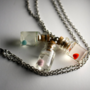 Legend of Zelda Fairy (Glows in the dark) and heart in a bottle Necklace-3