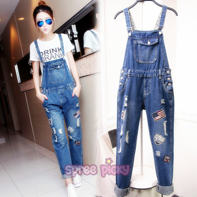 S/M/L/XL Casual Ladies Jean Suspenders SP165430