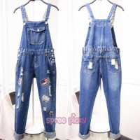 S/M/L/XL Casual Ladies Jean Suspenders SP165430 - Thumbnail 1