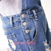 S/M/L/XL Casual Ladies Jean Suspenders SP165430 - Thumbnail 2