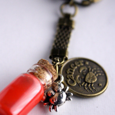 Zodiac cancer keychains.