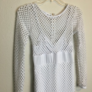 Mesh Overlay Dress - Thumbnail 1