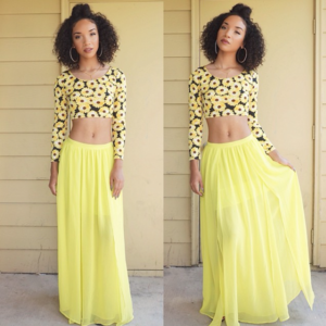 Yellow Maxi Skirt