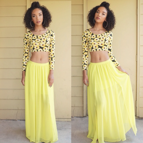 Yellow Maxi Skirt