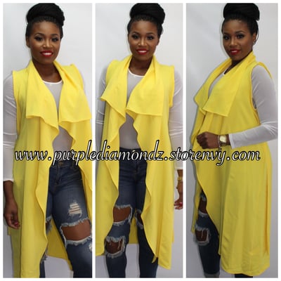 Yellow spring trench coat