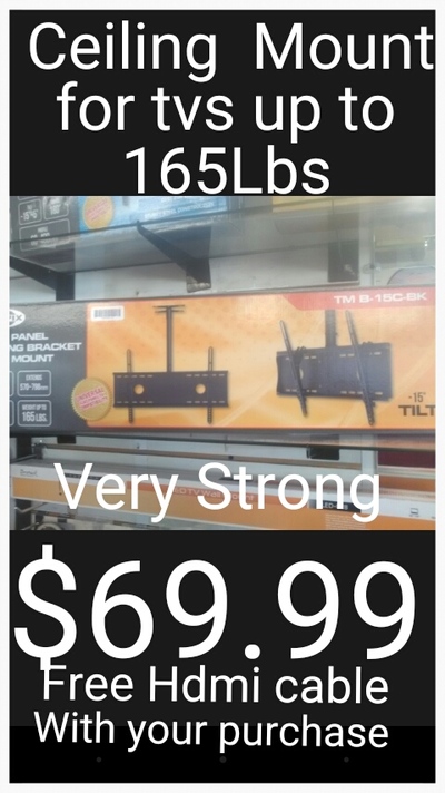 CEILING TV MOUNT FOR BIG TV'S UP TO 165LBS