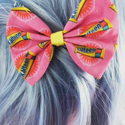Sale! mean girls kalteen hot pink hair bow cady heron regina george hair clip accessory - Thumbnail 3