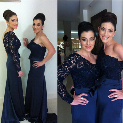 Prom dresses ,prom gowns,lace prom dress,one shoulder prom dress,long prom dress ,long prom gowns ,bridesmaid dress,elegant bridesmaid dress,pd160174 - Thumbnail 1