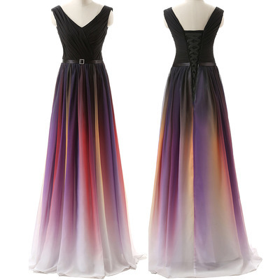 Ombre custom made charming prom dress,formal dresses,chiffon evening dresses on sale,pd160185