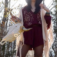 FP WINE RED FLORAL EMBROIDERED STRAPLESS JUMPSUIT - Thumbnail 2