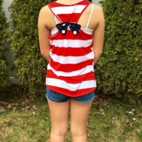 Striped Beauty Top in red - Thumbnail 1