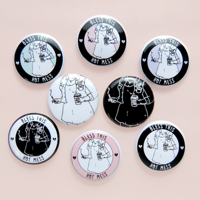 Bless this hot mess - 1" buttons - Thumbnail 2